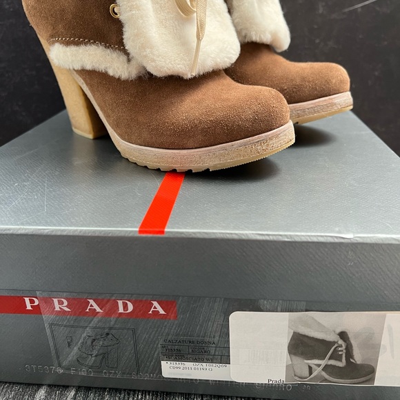 Prada Booties Shearling Booties Size 38 Calzature Donna - Picture 8 of 16